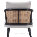 European style Luxury Modern Sofa Rattan With Wood